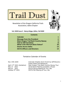Newsletter of the Oregon-California Trails Association, Idaho Chapter
