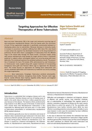 Targeting Approaches for Effective Therapeutics of Bone Tuberculosis