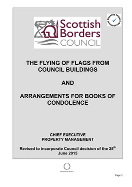 The Flying of Flags from Council Buildings and Arrangements for Books of Condolence