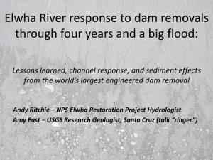Elwha River Response to Dam Removals Through Four Years and a Big Flood