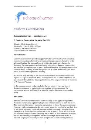 Canberra Conversations