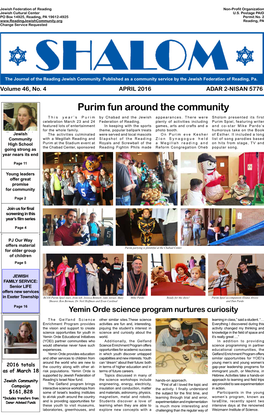 Purim Fun Around the Community