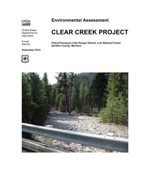 CLEAR CREEK PROJECT Agriculture