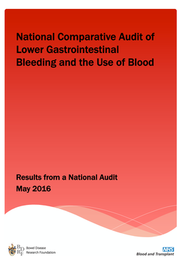National Comparative Audit of Lower Gastrointestinal Bleeding and the Use of Blood