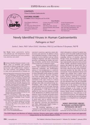 Newly Identified Viruses in Human Gastroenteritis