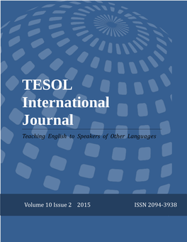 TESOL International Journal Teaching English to Speakers of Other Languages