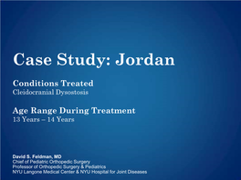Jordan Cleidocranial Dysostosis Case Study
