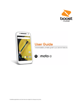 Motorola Moto E User Guide