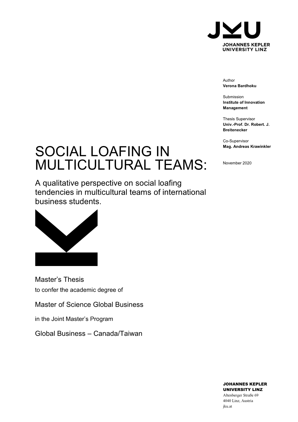 Social Loafing in Multicultural Teams