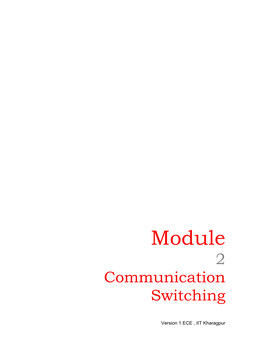 Module 2 Communication Switching