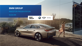 December 2020 BMW Group Investor Presentation