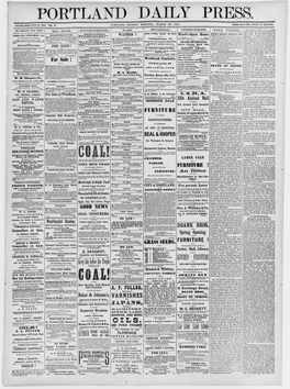 Portland Daily Press: March 29, 1875