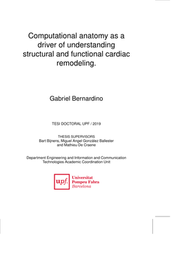 Computational Anatomy As a Driver of Understanding Structural and Functional Cardiac Remodeling