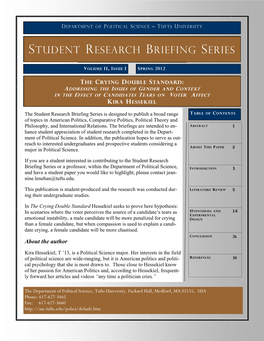 Student Research Briefing Series