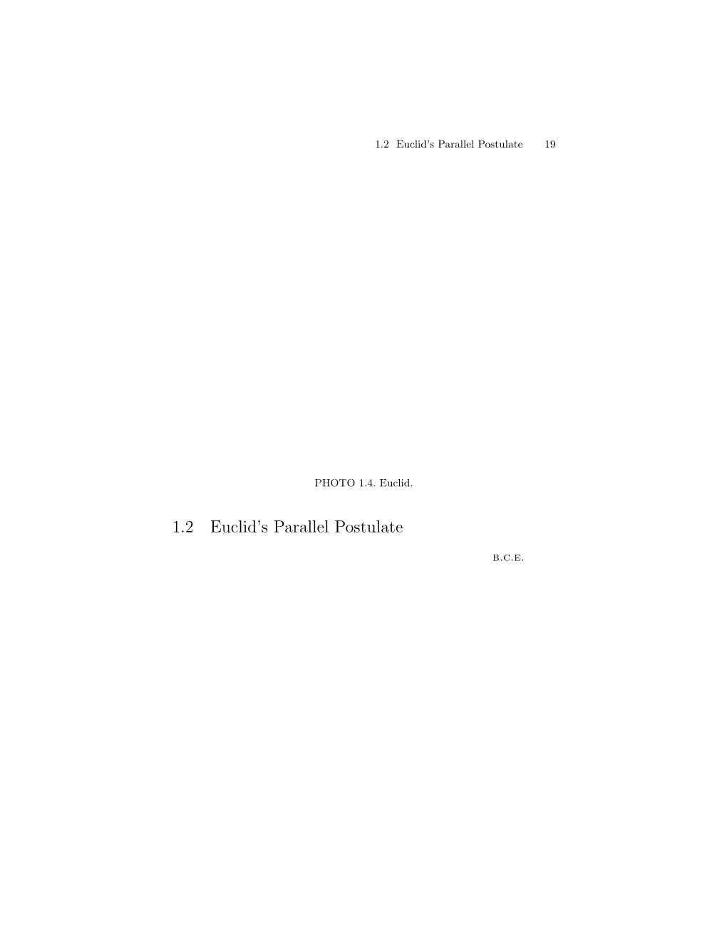 1.2 Euclid's Parallel Postulate