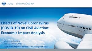 Effects of Novel Coronavirus (COVID‐19) on Civil Aviation: Economic Impact Analysis