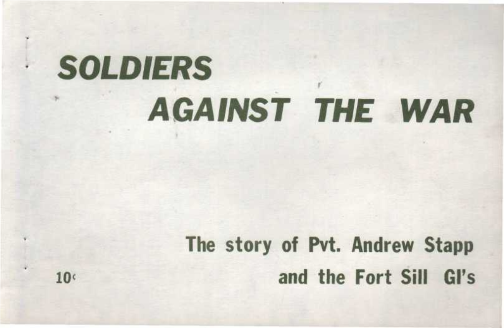 Soldiers Against the War