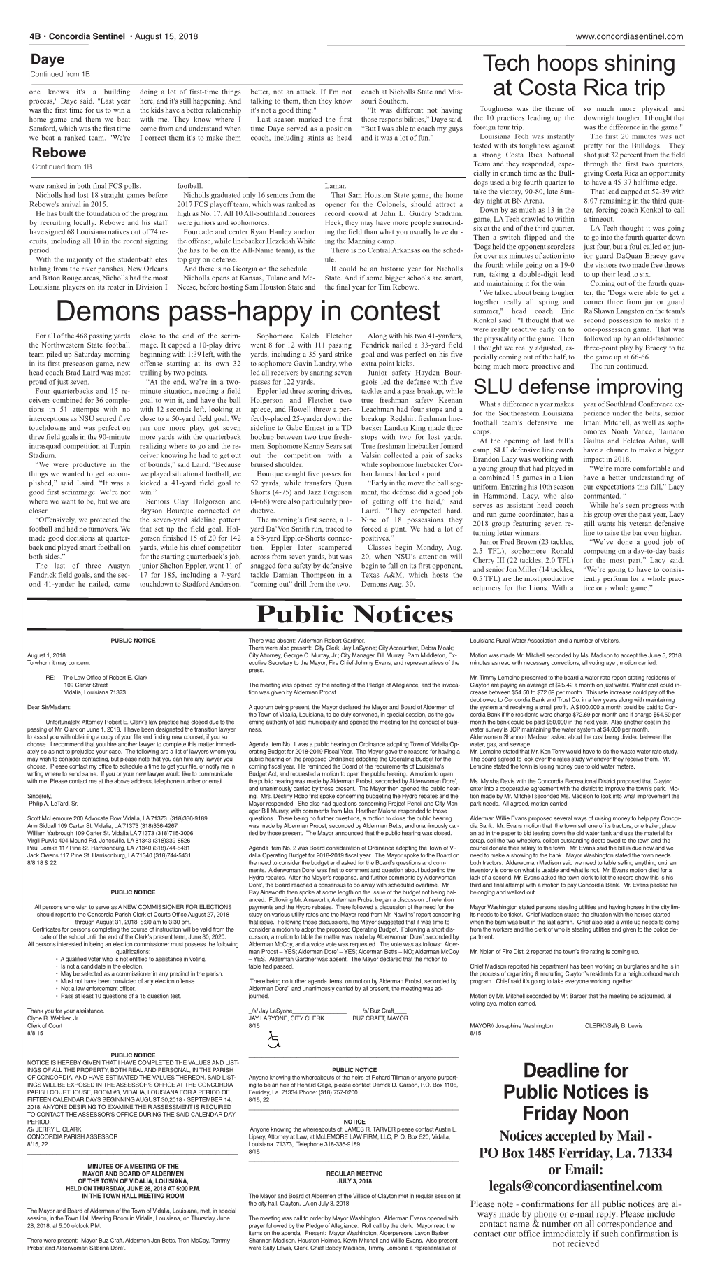 Demons Pass-Happy in Contest Konkol Said