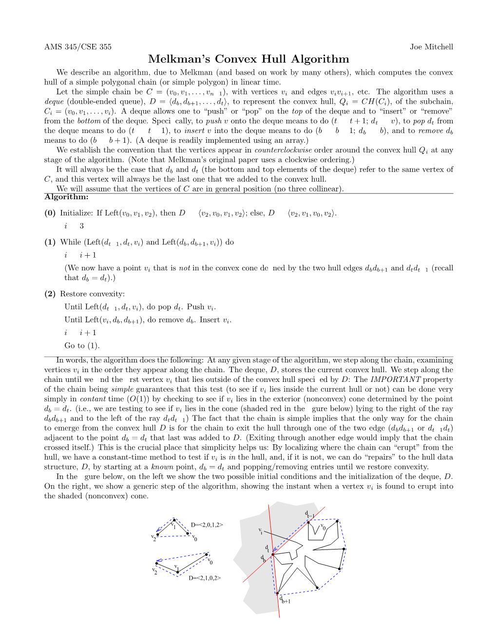 Melkman's Convex Hull Algorithm