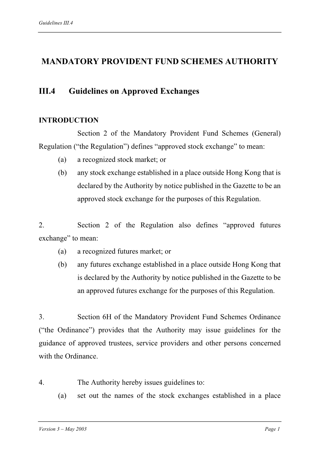 Mandatory Provident Fund Schemes Authority Iii.4