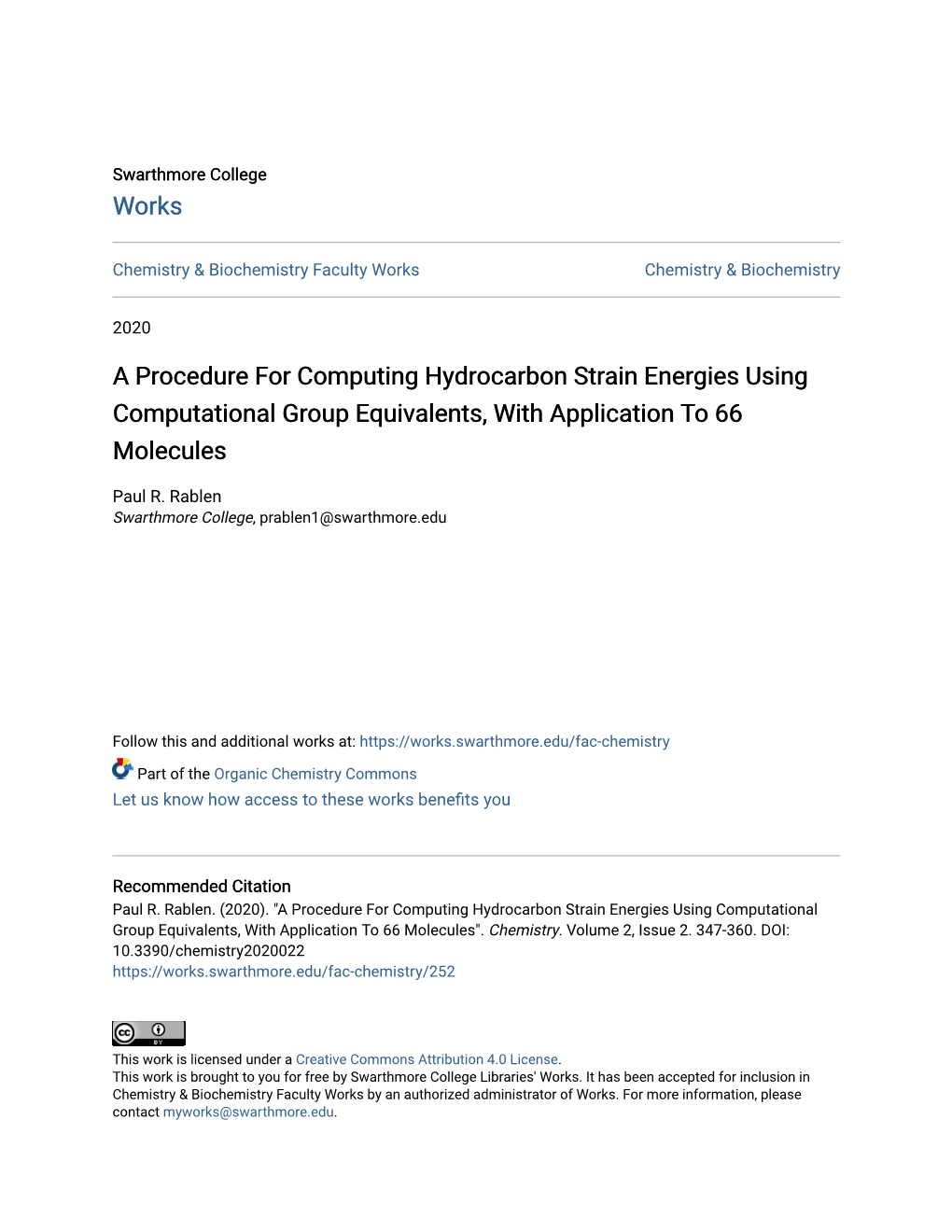 A Procedure for Computing Hydrocarbon Strain Energies Using Computational Group Equivalents, with Application to 66 Molecules