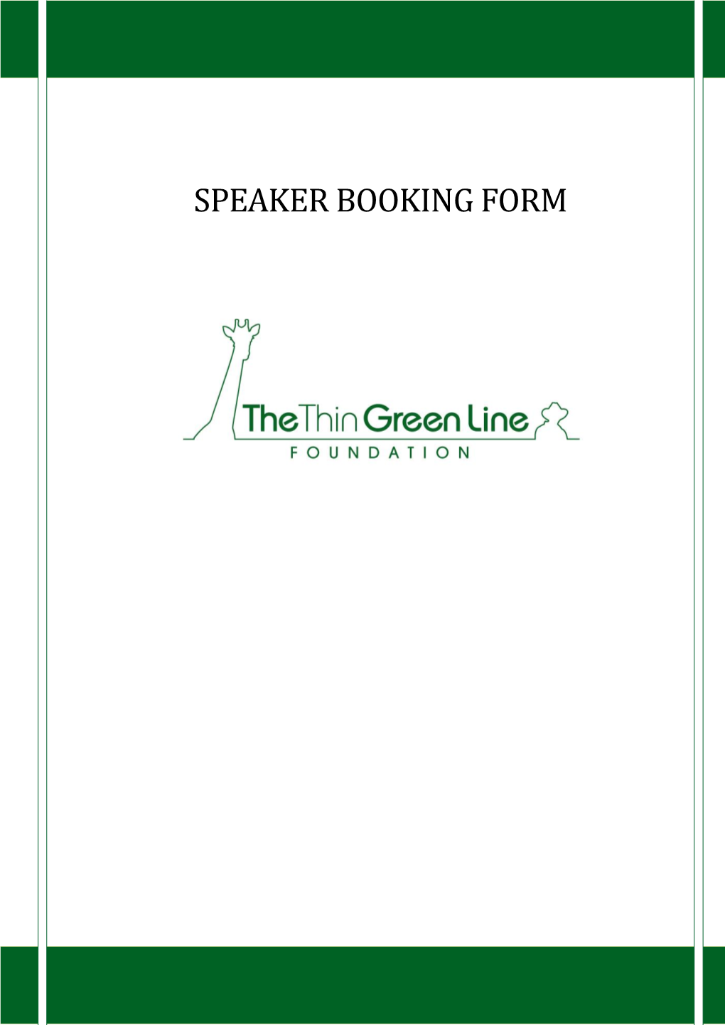 Speaker Booking Form