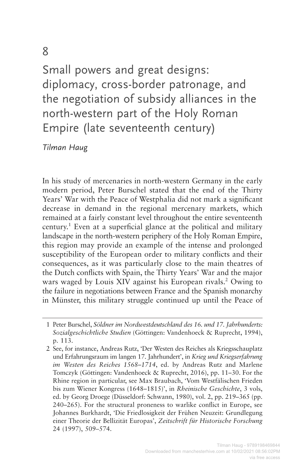 Subsidies, Diplomacy, and State Formation