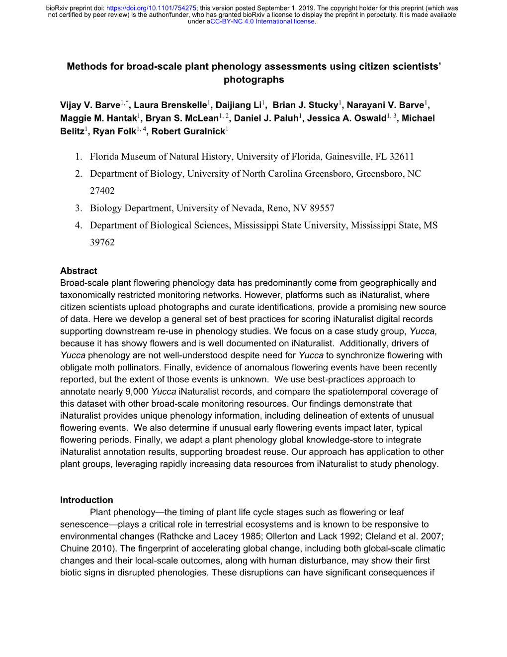 Methods for Broad-Scale Plant Phenology Assessments Using Citizen Scientists’ Photographs