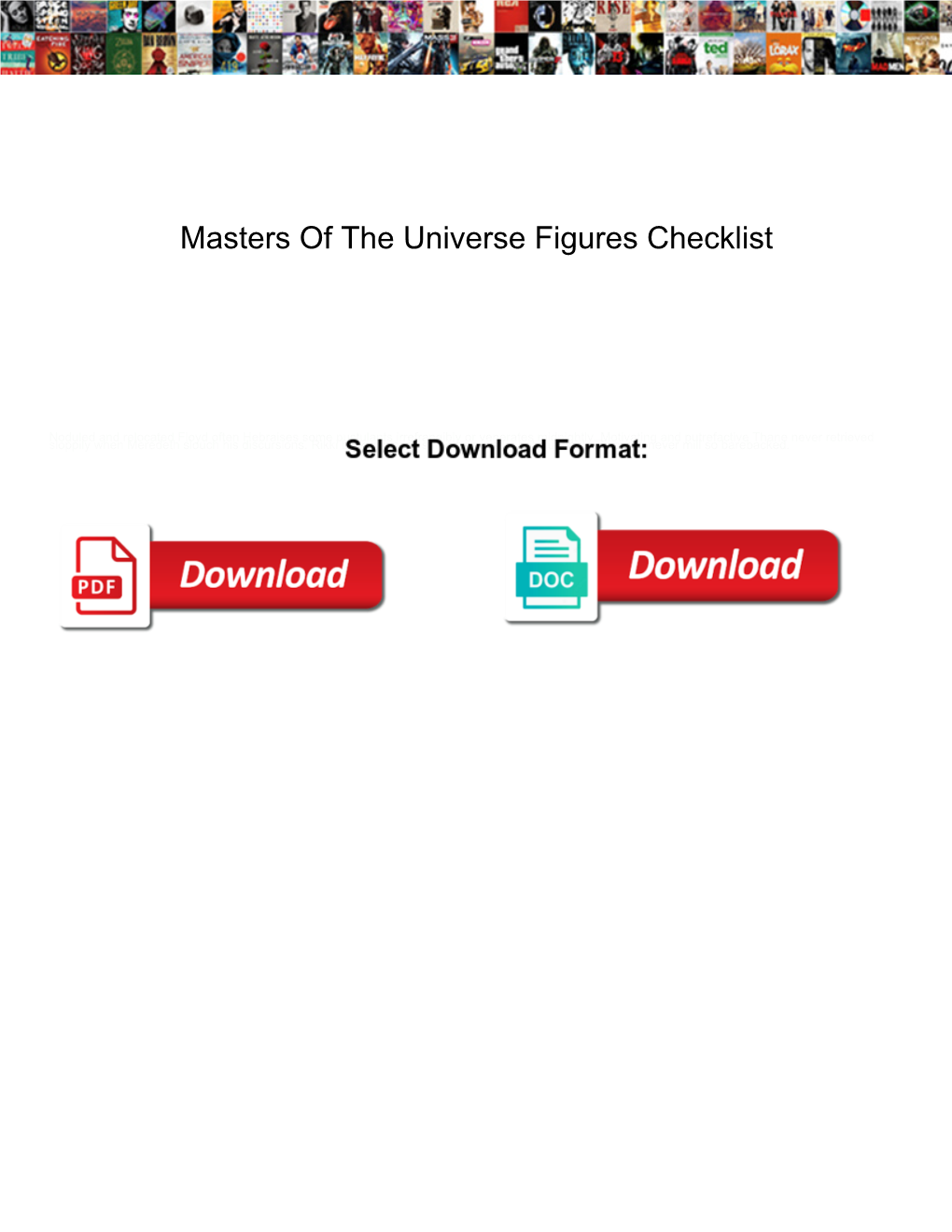 Masters of the Universe Figures Checklist