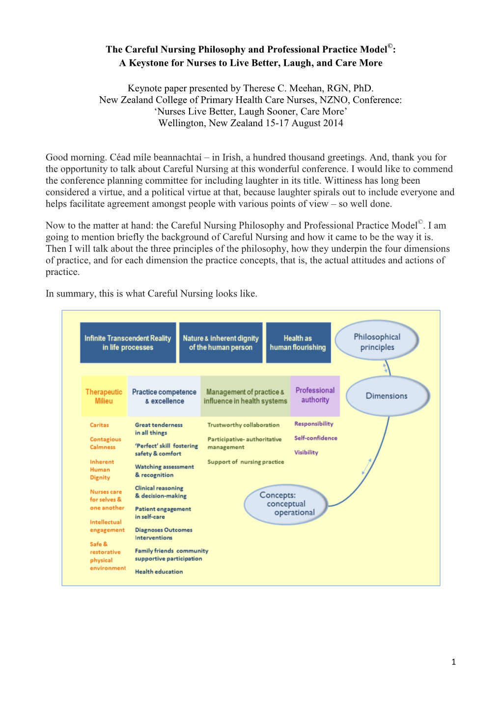 The Careful Nursing Philosophy and Professional Practice Model©: a Keystone for Nurses to Live Better, Laugh, and Care More