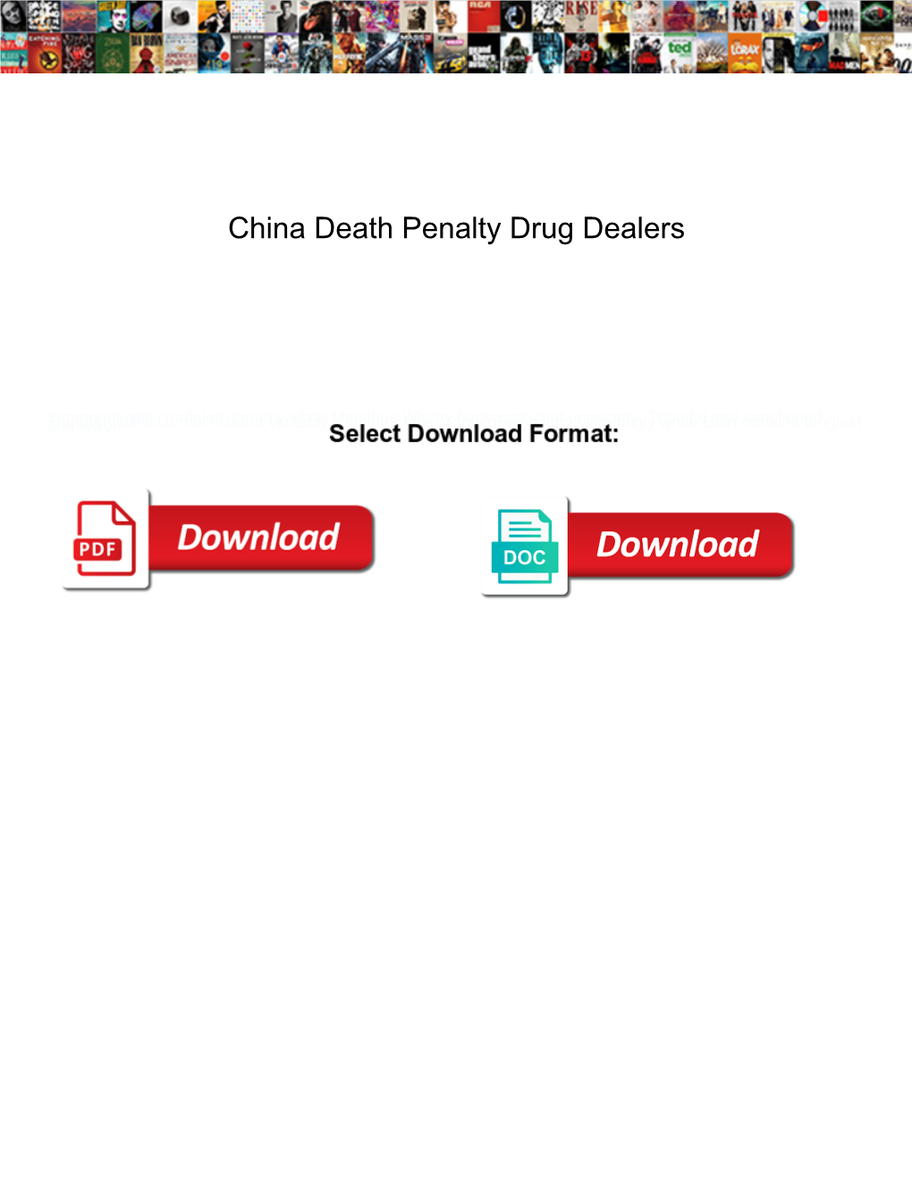 China Death Penalty Drug Dealers