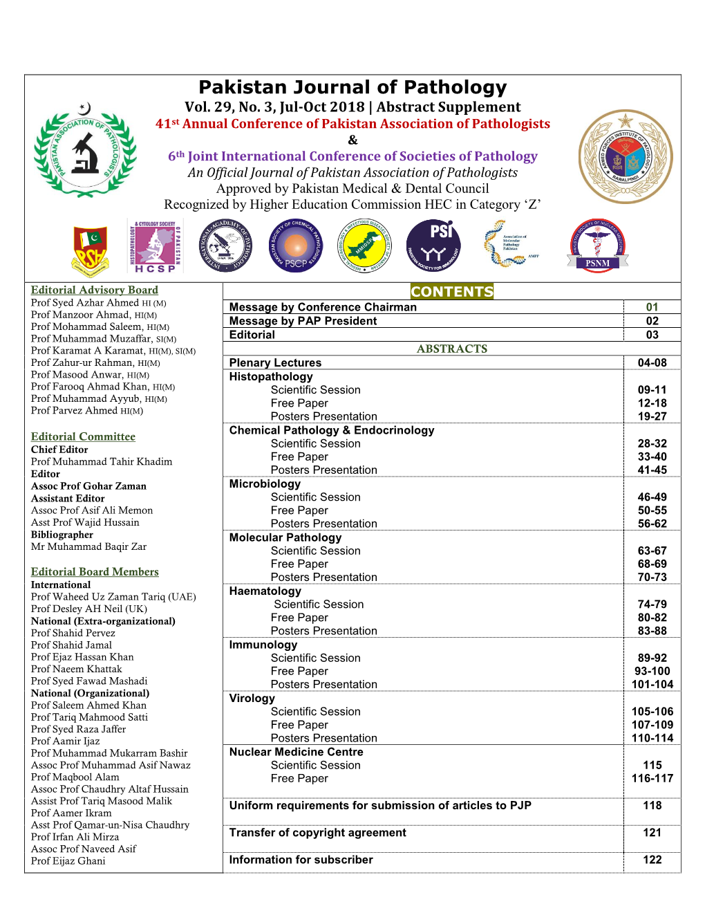 41St Annual Conference of Pakistan Association of Pathologists