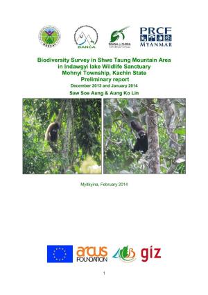 Biodiversity Survey in Shwe Taung Mountain Area in Indawgyi Lake
