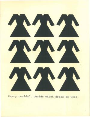 Marcy Couldn't Decide Which Dress to Wear. Cover by Ellen Bloomenstein