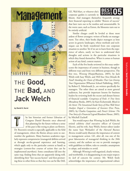 Good Bad Jack Welch Best Books 2005
