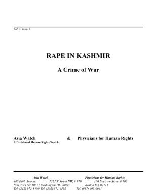 Rape in Kashmir