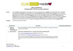 Albury CLSD Minutes 26 August 2020, 1:30-3:30, Via Video Conference
