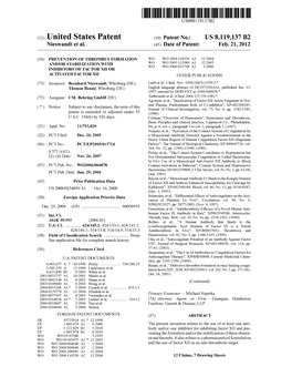 (12) United States Patent (10) Patent No.: US 8,119,137 B2 Nieswandt Et Al