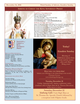 Today! Gaudete Sunday