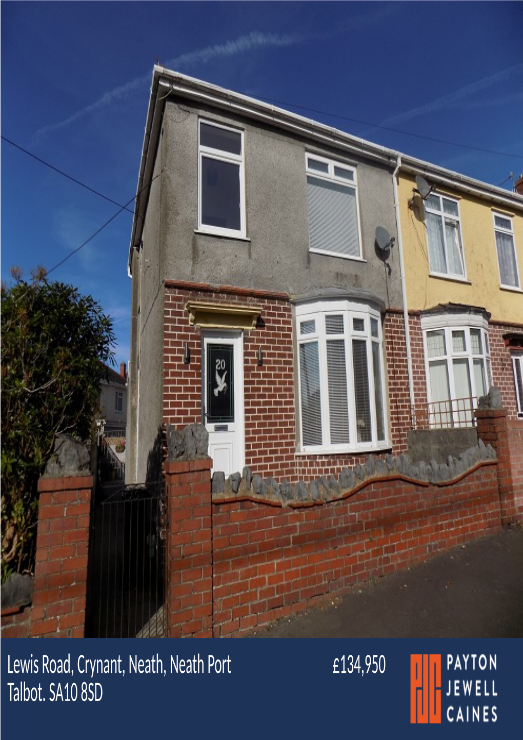 Lewis Road, Crynant, Neath, Neath Port Talbot. SA10 8SD £134,950