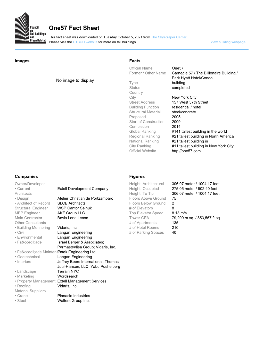 One57 Fact Sheet