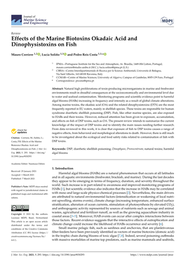 Effects of the Marine Biotoxins Okadaic Acid and Dinophysistoxins on Fish