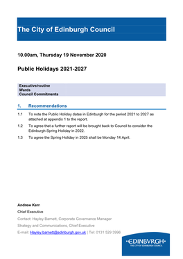 Public Holidays 2021-2027