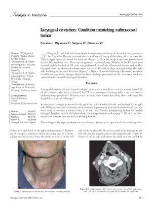 Laryngeal Deviation: Condition Mimicking Submucosal Tumor