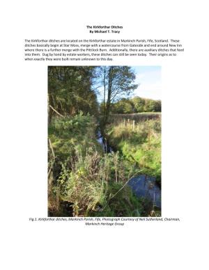 The Kirkforthar Ditches by Michael T. Tracy the Kirkforthar Ditches Are