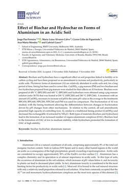 Effect of Biochar and Hydrochar on Forms of Aluminium in an Acidic Soil