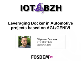 Leveraging Docker in Automotive Projects Based on AGL/GENIVI
