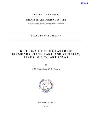 Geology of the Crater of Diamonds State Park and Vicinity, Pike County, Arkansas