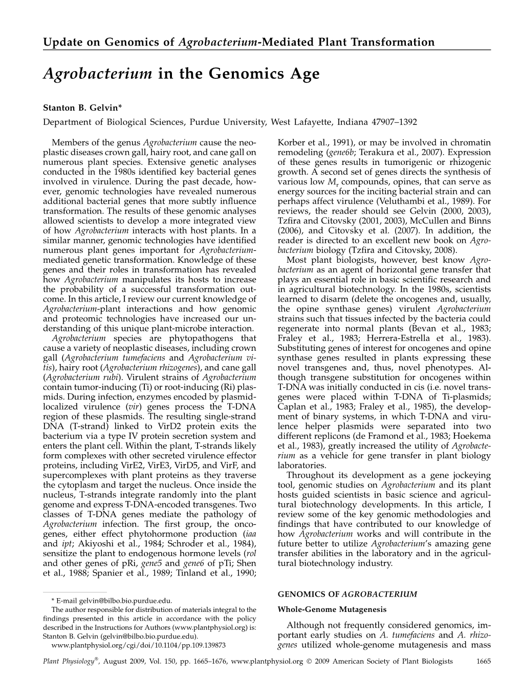 Agrobacterium in the Genomics Age