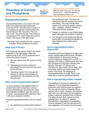 Hypoparathyroidism and Digeorge Syndrome